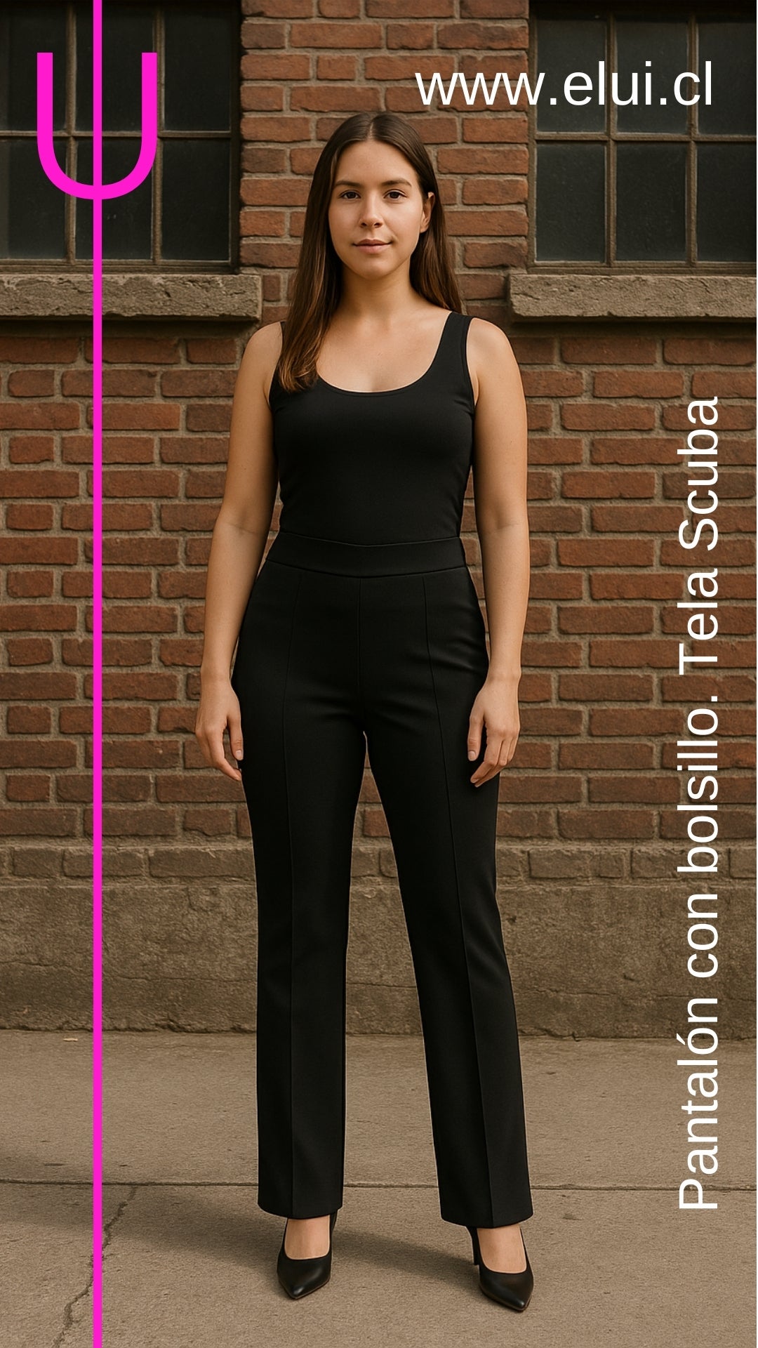 Pantalón Scuba con Bolsillo