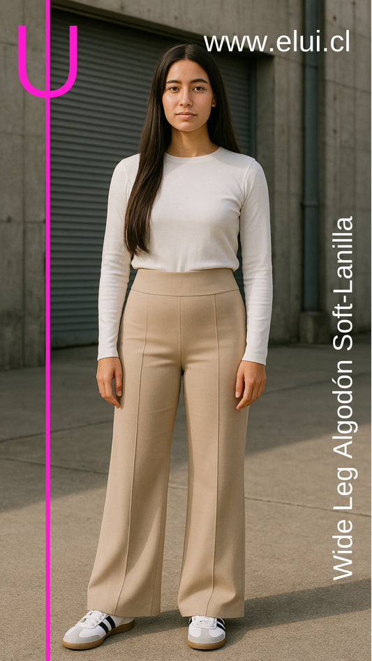 Wide Leg Algodón Soft Arena